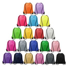 Blank Drawstring Backpack Cinch Bags Kids Nylon Draw String Bags Pack for DIY Sublimation Blanks