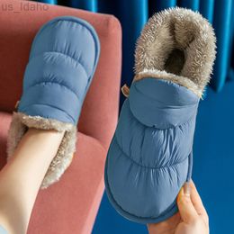 warm bedroom NZ - Slippers Thicker Winter Snow Home For Men Women Warm Indoor Shoes Big Size Slip On Thermal Bedroom 2021 L220906