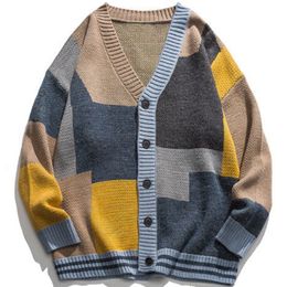 Men's Sweaters Japanese Vintage Cardigan Men Sweater Autumn Winter Loose Casual Sweaters Coat Hip Hop Streetwear Male Fashion Clothing 220906