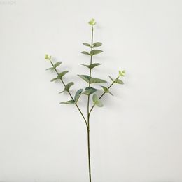 Faux Floral Greenery into the wind eucalyptus simulation leaf green plant money leaf decorative flower arrangement with grass fake plant leaves north gree J220906