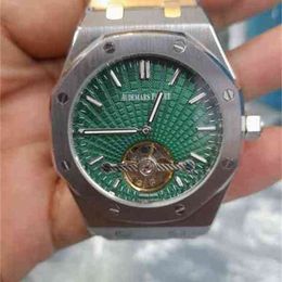Modische Luxus-Klassiker-Top-Marke, Schweizer Automatik-Timing-Uhr, hochwertiges grünes Zifferblatt aus Edelstahl