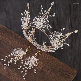 Headpieces 2022 Headwear Bridal Wedding Crown Dress Atmospheric Forest Handmade Fairy Hair Accessories Set Jewellery