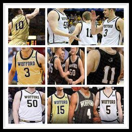 Wears Custom Ncaa Wofford Terriers Basketball Jerseys College MESSIAH JONES TRAY HOLLOWELL TREVOR STUMPE ZION RICHARDSON THEME-LOVE Black Go