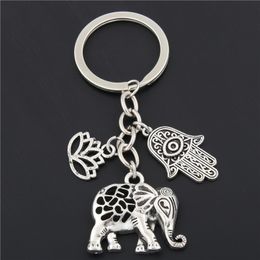 Hot Selling Keychain Lotus Buddha A Variety Of Buddha Palm Personality European And American Cool Elephant Pendant