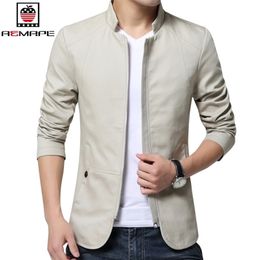 Men's Jackets AEMAPE brand Business Blazer Men CasUAl Fashion Mens Suit Cotton Coats Slim Fit Windbreaker Jacket Man Tops Male 220905