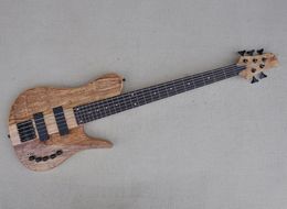 5 Strings Neck Through Body Electric Bass Guitar with Dot Inlay Rosewood Fretboard Can be Customized As Request