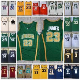 James irving Bias LBJ Curry Stitched Basketball Jerseys Rose Iverson Pippen Rodman Garnett Durant Irving Harden Wade Carter