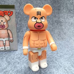 New 400% Bearbrick Action & Toy Figures Bear brick Cosplay Kinnikuman Muscle Tag Match Doll PVC ACGN figure Toy Brinquedos Anime