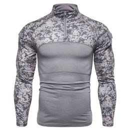 Men's TShirts Men's Tactical Camouflage Athletic Tshirts Long Sleeve Men Tactical Military Clothing Combat Shirt Assault Army Costume 220905