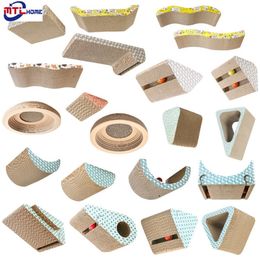 Cat Furniture Scratchers ing Corrugated Paper Board Pad er with nip For Kittens Pet Products Balls Toys 220906