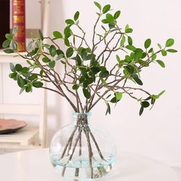 Faux Floral Greenery Artificial Eucalyptus Leaves Branches Plastic Plants Mini Outdoor Wedding Home Decoration Flower Accessories J220906