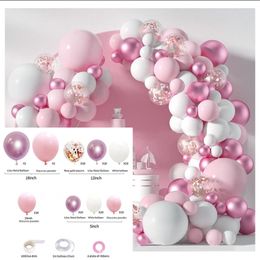 Other Event Party Supplies 111 Pack Pink Balloon Kit Baby Girls Birthday Decorations DIY Latex Balloon Arch Garland for Wedding Party First Birthday Decor 220906