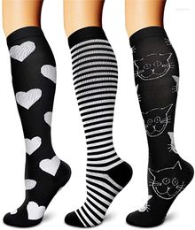Sports Socks Compression For Men & Women 20-30 Mmhg Stockings Running Fit Nurses Anti Tired Breathable Long Male