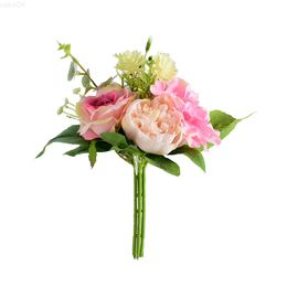 Faux Floral Greenery Nordic Ins Wind Simulation Rose Wedding Company Flowers Wedding Photography Props Flowers Home Decoration J220906