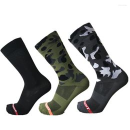 Sports Socks Men Camouflage Mountain Cross Coun Sport Bicycle Cycling Running Outdoor Compression Calcetines Ciclismo