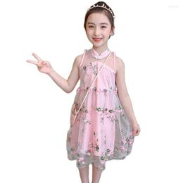 Girl Dresses Girls Summer Dress Floral Embroidery Child Sleeveless Children Teenage Costumes For