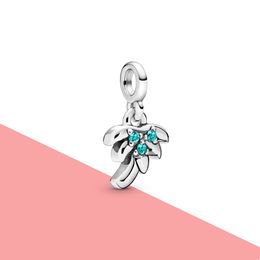 925 Silver Charm Beads Dangle Coconut tree Me Bead Fit Pandora Charms Bracelet DIY Jewellery Accessories