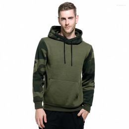 Men's Hoodies Autumn Men's Sweater Camouflage Colour Matching Hooded Loose Plus Size Sports Casual Top Pullover Sweatshirt Men Clothing