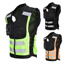 Motorcycle Apparel Highlight Reflective Straps Jacket Vest Night Work Safety Running Cycling High Visibility