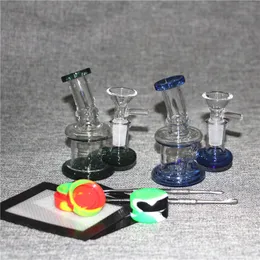 hookahs Hand Small Bong Mini Water Pipe Bubbler Pocket Glass Bong Percolators Oil Rigs