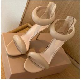 2023 Gianvito Rossi Sandals stiletto Heels Sandals Dress shoes heel for women summer luxury designer Sandals black foot strap heeled Rear zipper footwear35-42