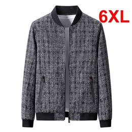 Men's Jackets Baseball Men 6XL Plus Size Woollen Coat Male Fashion Causal Slim Fit Big 220905