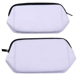 Sublimation Neoprene Storage Bag Blank DIY Women Handbags Waterproof cosmetic bags With Zipper for Adults Kids Z11