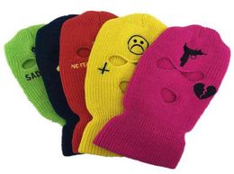 Neon Balaclava Threehole Ski Mask Tactical Mask Full Face Winter Hat H 2023