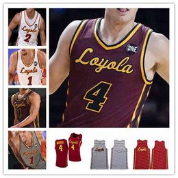 Wears Custom Loyola Chicago Ramblers College Basketball Jerseys Lucas Williamson Ryan Schwieger Braden Norris Aher Uguak Marquise Kennedy Ch