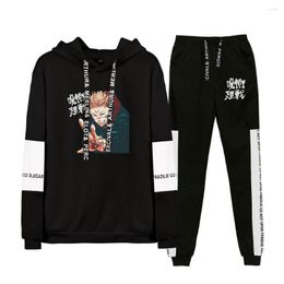 Men's Tracksuits Jujutsu Kaisen Hoodie Unisex Tracksuit Two Piece Set Long Sleeve Men's Women Hoodies Sweatpants Japanese Anime Clothes