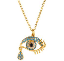 Jewelry Necklaces Pendants eye chain necklace Zirconia Jewelry Cubic Crystal Cz Fashion Charm sd4j5
