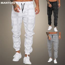 Mens Pants Jogger Casual Plaid Trousers Fashion Streetwear Cargo Fitness Gyms Sweatpants Clothes 220906