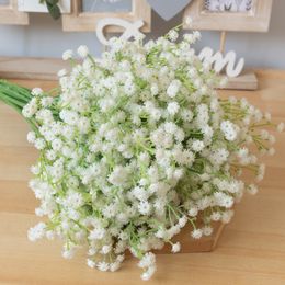 Faux Floral Greenery 50Cm Gypsophila Artificial Plastic Flowers Baby's Breath Wedding Home Living Room Decor Fake Flowers Table Centre Adjust J220906