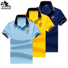 Men's Polos Polo Shirt men Summer synthetic Fibre Mens Short Sleeve Polo Shirt mens Embroidered Business Casual Men's Polo Shirt 1732 220906