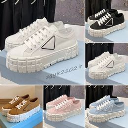 Designer Sneakers Gabardine Nylon Casual Shoes Brand Wheel Trainers Luxury Canvas Sneaker Lnspired Motorcycle Wheels Platform Solid Heighten Shoe z5