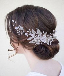 Headpieces HP135 Crystal Silver Bridal Headwear Pearl Wedding Hair Accessories Party Girl Fashion Small Flower Jewellery Comb
