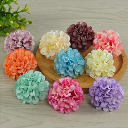 Faux Floral Greenery 10Pcs Chrysant Head Bouquet With Flower Ball Chrysant Flower Wholesale Small Green Onion Ball Silk Cloth Flowers J220906