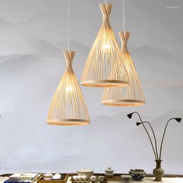 Pendant Lamps Wood Light Modern Bamboo Dinner Loft E27 Nordic Hanging Lamp Kitchen Bedroom Dining Room