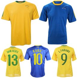 2010 2012 Brasil retro soccer jerseys 10 12 KAKA Robinho Dani Alves T. SILVA Maicon FABIANO BraziLS classic vintage football shirt