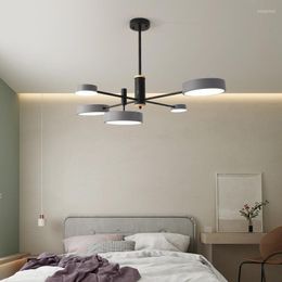 Pendant Lamps Nordic Modern Minimalist Gray/gold/white Chandelier For Living Room Bedroom Clothing Store 2022 LED Macaron