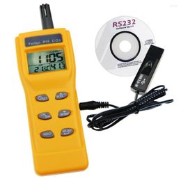 temperature humidity monitors UK - & Temp Real-Time Monitor Kit Set W PC Software Recording Analyzer Temperature Dew Point Wet Bulb Humidity CO2 Meter