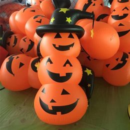 Party Decoration Large Halloween Inflatable Pumpkin Tumbler Decorations for Halloween Indoor Outdoor Yard Decoration Horror Props Kids Toy 1.4m 220905