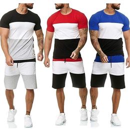 Men's Tracksuits Summer Sport Fitness Homewear Men's Shorts Sleeve T-Shirt Pant 2 Pieces Pant Sets Daily Clothing Male Suits for Men Tracksuit 220905