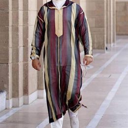 LASPERAL Mens Ethnic Kaftan Robes Cotton Linen Arab Muslim Shirt Middle East Bath Robe Casual Loose Dressing Gown Housecoat 