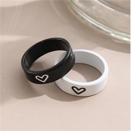 Simple Couple Ring Combination Ins Wind Net Red Love Couple over Gift Rings GC1573