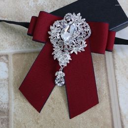 Bow Ties Elegant Men Women Christmas Gift Party Business Wedding Tie Cravat Vintage Bling Crystal Rhinestone Necktie Ribbon Bowtie