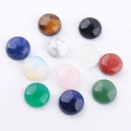 Natural Gemstones Stone Round Cabochon CAB No Drill Hole 14x5mm For Jewelry Making Earrings Bracelets Necklace Accessories BU330