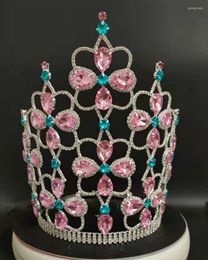 Kopfbedeckungen Haarzubehör für Frauen großer hoher Festzug Kronen hochwertige Blumenkönigin -Krone
