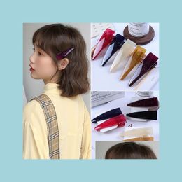 Hair Clips Barrettes Japanese Style Triangle Hairclip For Women Cute Barrettes Girls Hair Clips Hairpin Bb Clip Jewelry Dro Yydhhome Dhfp0
