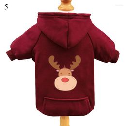 Dog Apparel Christmas Hoodies Coat Elk Elephant Print Puppy Costume Red Blue Chihuahua Dogs Sweatshirt Small Pet Clothes